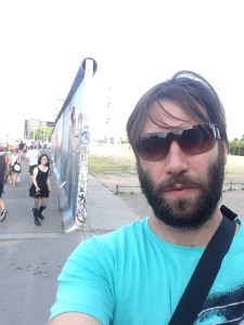 Westside wall - to the right is the dead zone between the two parallel walls that escapees tried to cross to get into the western side without getting shot. 